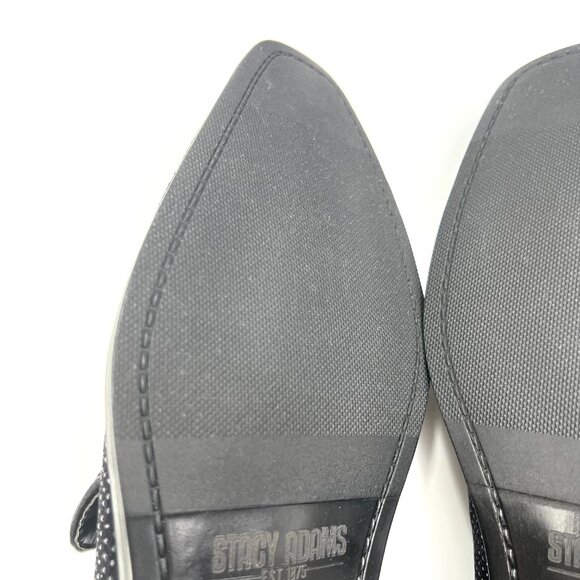 Stacy Adams‎ Mens Size 10.5M Black Studded Velvet Loafers Dress Shoes - Picture 11 of 14